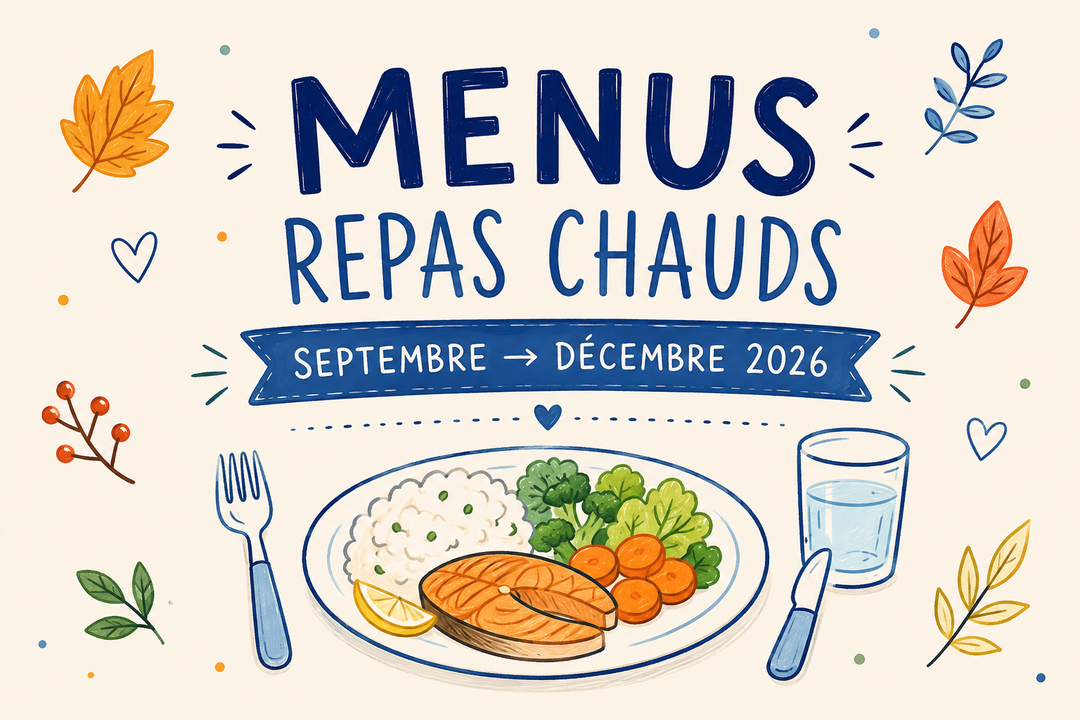 Menus des repas chauds (septembre à décembre) 🍽️